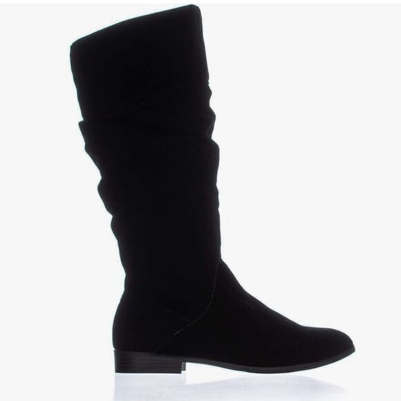 Style & Co Kelimae Black Suede Scrunch Boots Wide Calf - Picture 5 of 8